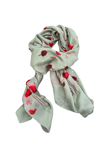Foulard coquelicot kaki