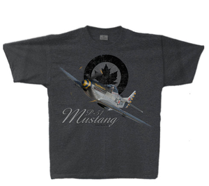T-shirt RCAF Mustang P-51 gris