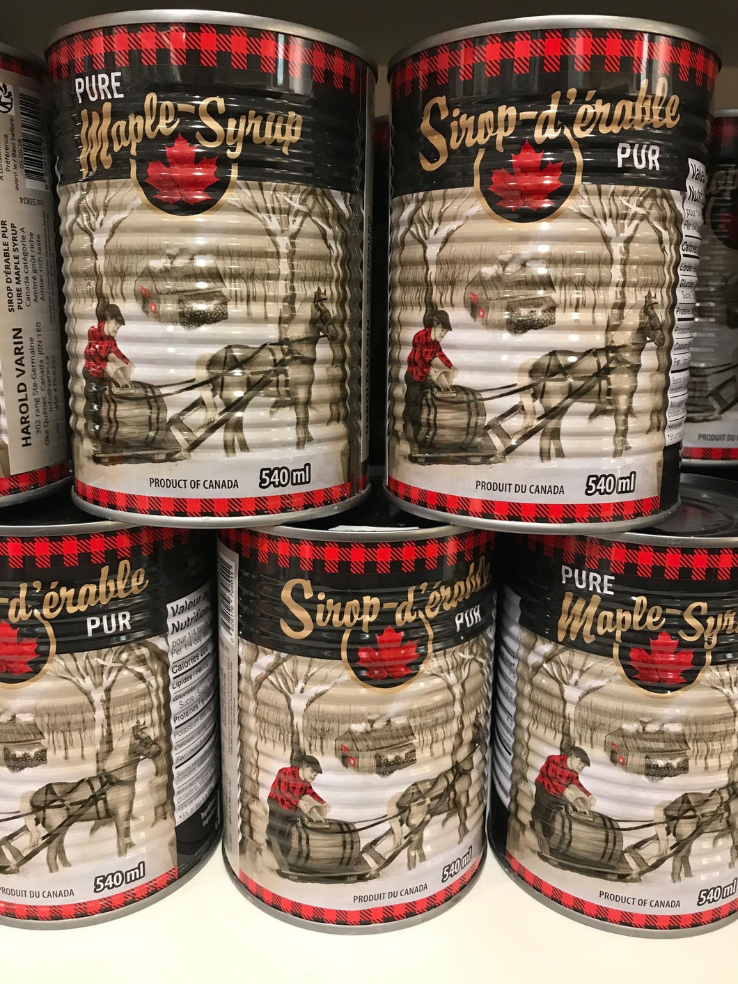Sirop d'érable Canne d'érable - 540 ml - Erablière Varin