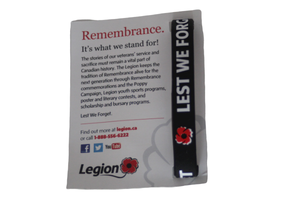 Souvenir legion bracelet - Lest we forget Poppies